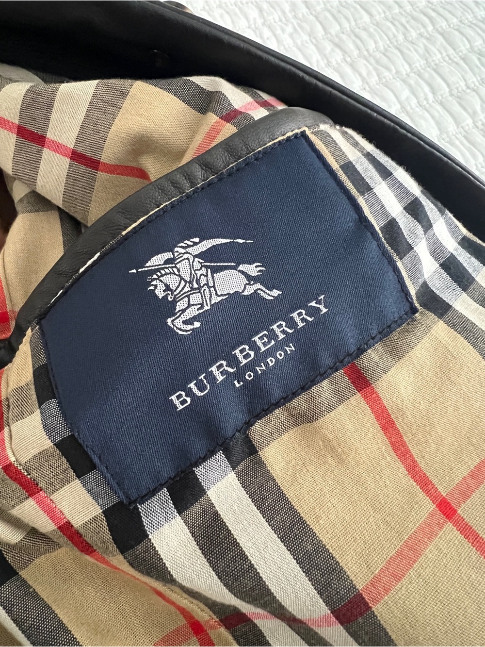 Burberry London Nova Check Leather Jacket - Picture 4 of 7